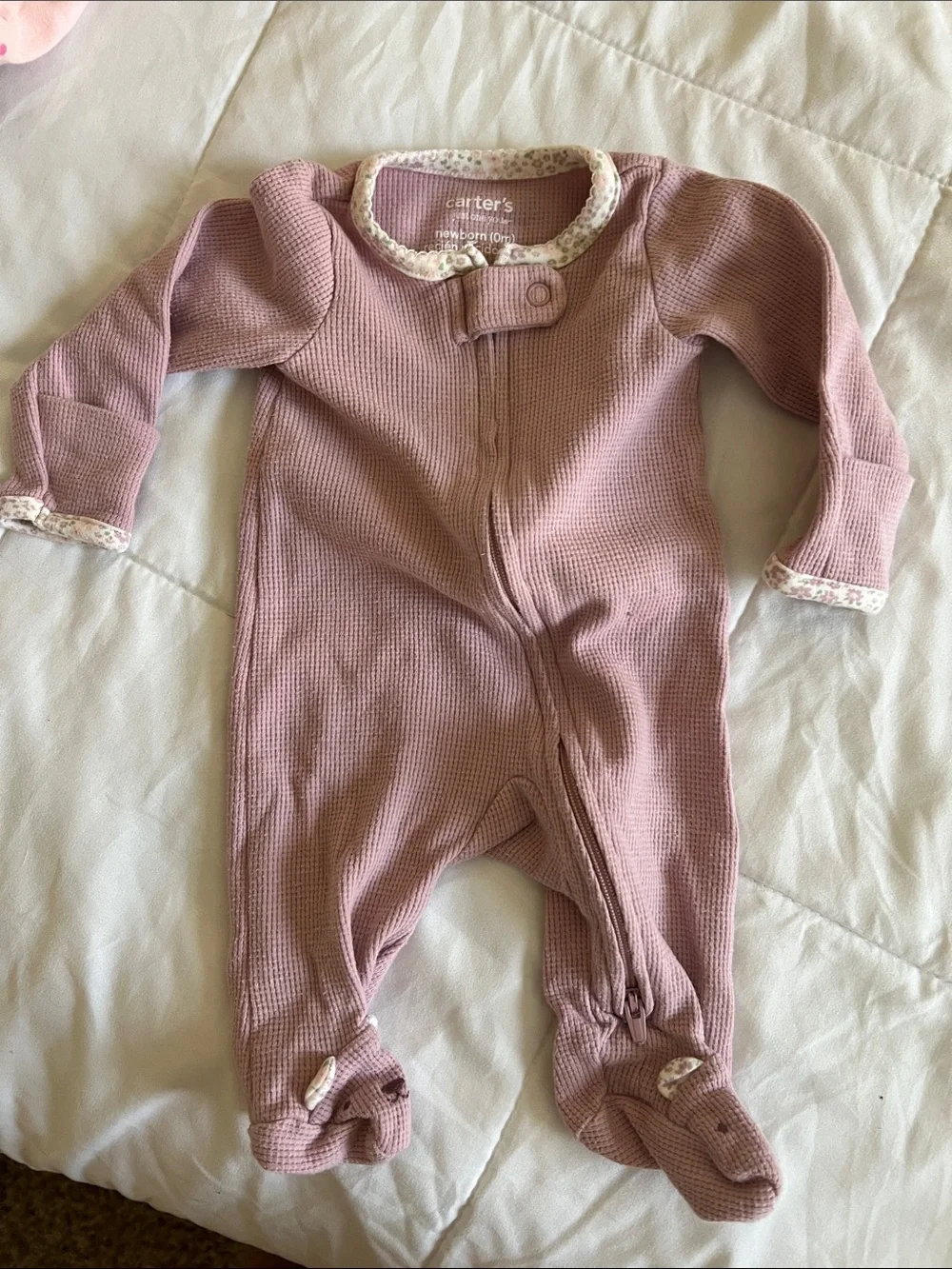 Carter's Mint, Blush Pink & Mauve Baby Footed One-Piece Set
